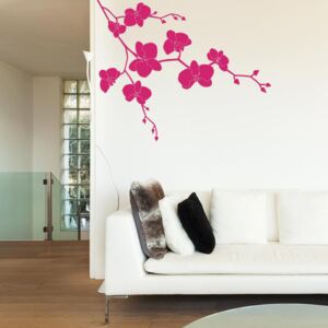 GLIX Floral decoration II. -samolepka na zeď Roz 100 x 80 cm