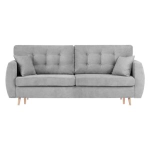 Canapea extensibilă cu 3 locuri și spațiu pentru depozitare Cosmopolitan design Amsterdam, 231 x 98 x 95 cm, gri