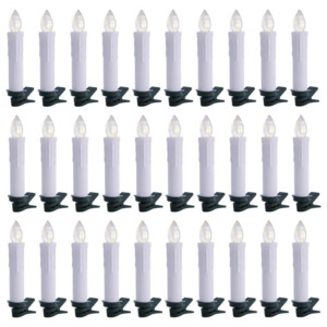 OneConcept Eternal Flame, 30 LED-uri de Crăciun, culoare albă, telecomandă