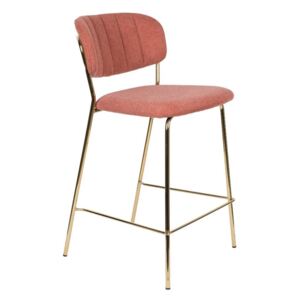Set 2 scaune de bar H89cm roz auriu Jolien