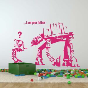 Banksy "I am your father" - autocolant de perete Roz 100 x 60 cm