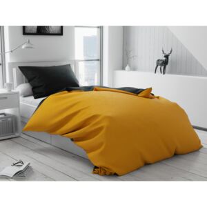 Lenjerie de pat bumbac Duo galbenă