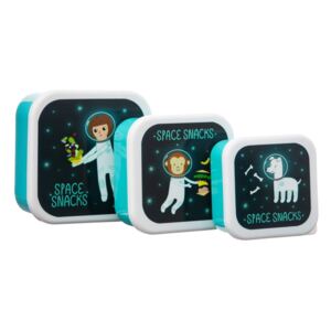 Set 3 cutii prânz pentru copii Sass & Belle Space Explorer