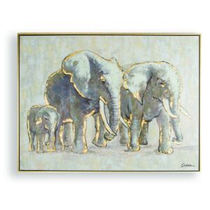 Tablou pictat manual Graham & Brown Elephant Family, 80 x 60 cm