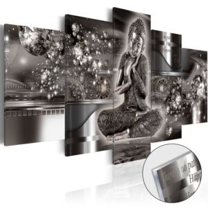 Bimago Imagine pe sticlă acrilică - Silver Serenity 100x50 cm