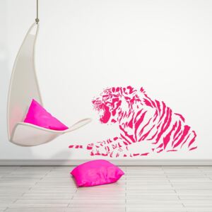 Tiger - autocolant de perete Roz 50 x 90 cm