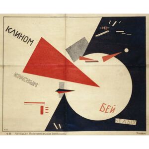 Lissitzky, Eliezer (El) Markowich - Beat the Whites with the Red Wedge (The Red Wedge Poster), 1919 Reproducere