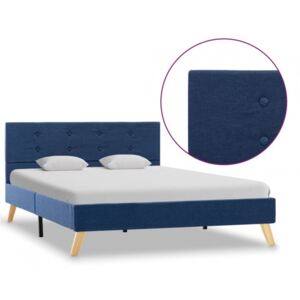 Koohashop Cadru de pat albastru 120 x 200 cm material textil