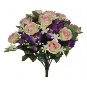 Flori artificiale in buchet Rose Anemone Violet