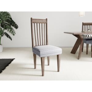 Husa elastica pentru scaun fara spatar in gri Waves