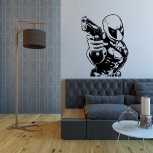 GLIX Deadpool - autocolant de perete Negru 100x75 cm
