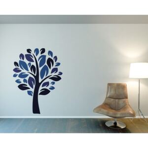 Tree III. - autocolant de perete Albastru 50 x 70 cm