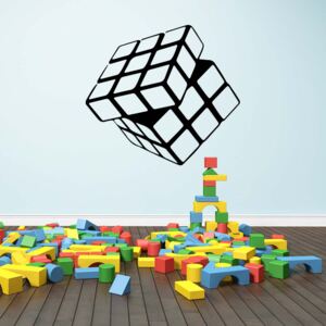 GLIX Rubik's cube - autocolant de perete Negru 80 x 70 cm