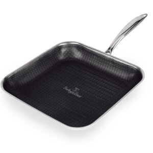 Tigaie grill patrata din otel inoxidabil (inox) 28 cm Eternal Collection Berlinger Haus BH 7430