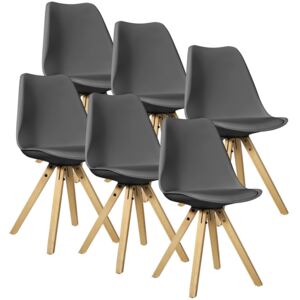 Set scaune design- 6 bucati - gri