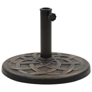 Suport umbrelă de soare, bronz, 11 kg, polirășină, rotund