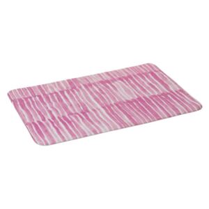 Covoras pentru baie roz/alb din microfibre 45x70 cm Drip Unimasa