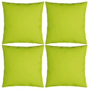 Perne decorative, 4 buc. verde aprins 40x40 cm, material textil