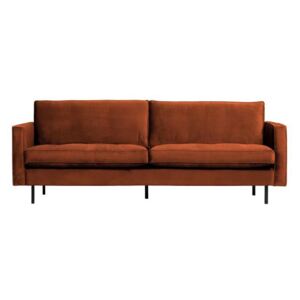 Canapea din catifea portocalie Rodeo Classic Sofa Rust
