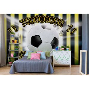 Fototapet - Football Yellow And Black Champions Vliesová tapeta - 254x184 cm