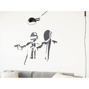 GLIX Banksy "Daft Fiction" - autocolant de perete Gri 100 x 60 cm