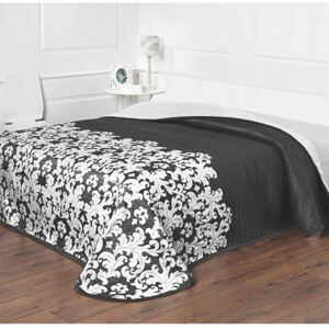 Cuvertură pat Versaille alb/negru, 140 x 220 cm