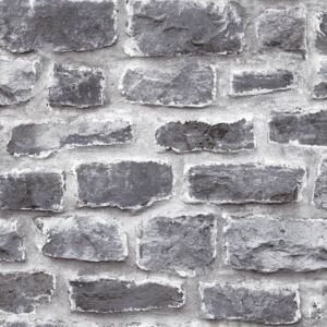 Buvu Tapete de vinil perete de cărămidă - nuanțe de gri