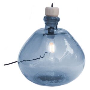 Veioză din sticlă reciclată Surdic Tropez, ø 22 cm, albastru deschis