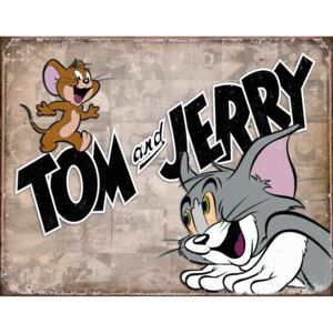 Placă metalică - Tom & Jerry