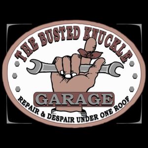 Placă metalică: Busted Knuckle Garage - 30x40 cm