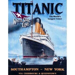 Placă metalică - Titanic (White Star)