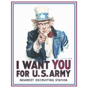 Placă metalică - I Want You For U.S Army!