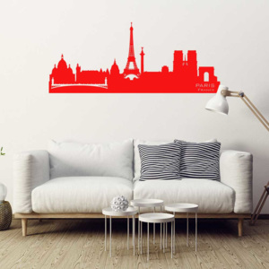 GLIX Paris panorama - autocolant de perete Rosu 120 x 50 cm