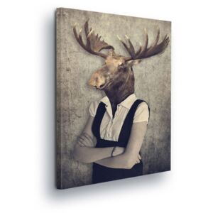 Tablou - Woman with Deer Head 50x70 cm
