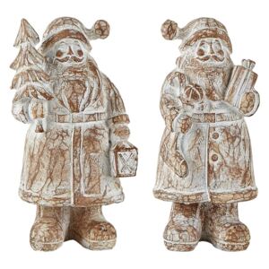Set 2 figurine decorative KJ Collection Santa Claus, 13,5 cm