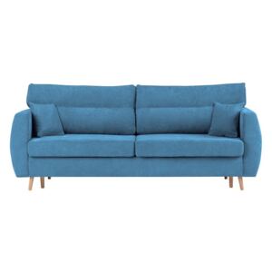 Canapea extensibilă cu 3 locuri și spațiu pentru depozitare Cosmopolitan design Sydney, 231 x 98 x 95 cm, albastru