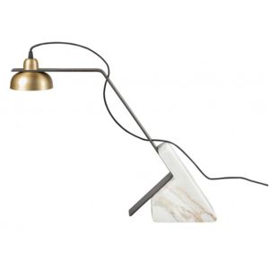 Lampa birou alba din marmura/alama 60x12,5x47 cm Jazz Versmissen
