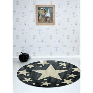 Covor pentru copii Stars Sky Gris, ⌀ 150 cm