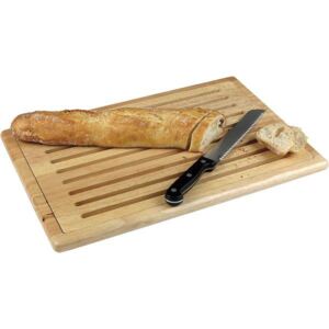 Fund/Placă pentru tăierea produselor de patiserie/pâinii/baghetelor, din lemn masiv natur 47,5x32 cm APS