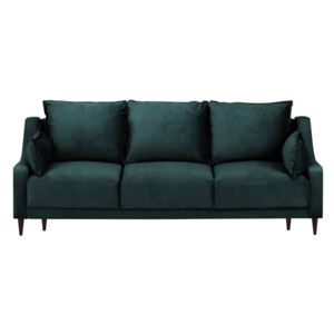 Canapea extensibilă cu 3 locuri Mazzini Sofas Freesia, albastru verde