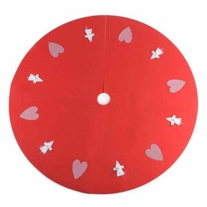 Covoras textil brad Heart Red Ø 100 cm