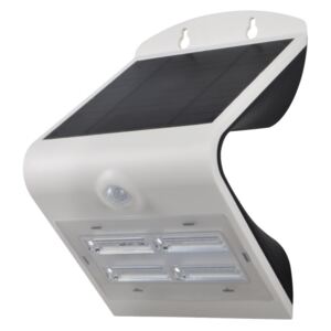 Aplica solara de perete cu senzor LED/3,2W IP65 alb