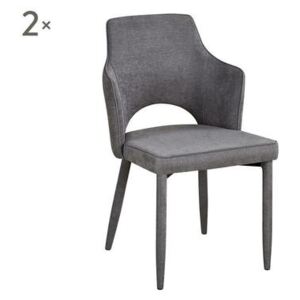 Set de 2 scaune Alhena, gri deschis, 60x52x84.5cm