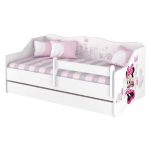 Copii pat cu spate - Minnie Mouse în Paris Daybed 160x80 cm pat fără spațiu de depozitare
