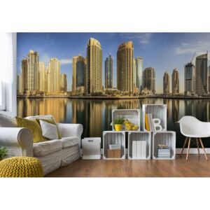 Fototapet - Panoramic Dubai Marina Vliesová tapeta - 254x184 cm
