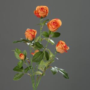 Trandafiri artificiali portocaliu-rosu - 70 cm