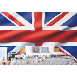 Fototapet - 3D Flag Great Britain Uk Union Jack Vliesová tapeta - 368x254 cm