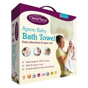 Prosop de baie pentru bebelus si mama crem Clevamama