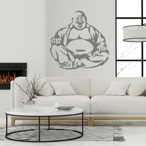 GLIX Cheerful Buddha - autocolant de perete Gri 50 x 50 cm