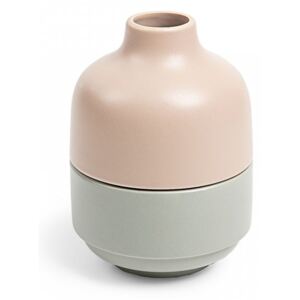 Vaza roz si gri din ceramica 22 cm Louane La Forma